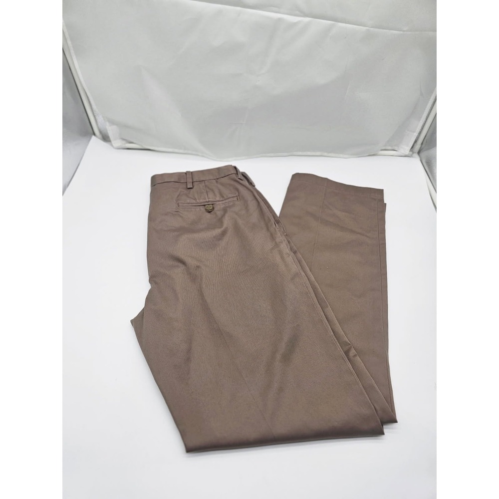 Jos. A. Bank Traveler Chino Pants Men Size 33 Brown Tailored Fit Cotton
